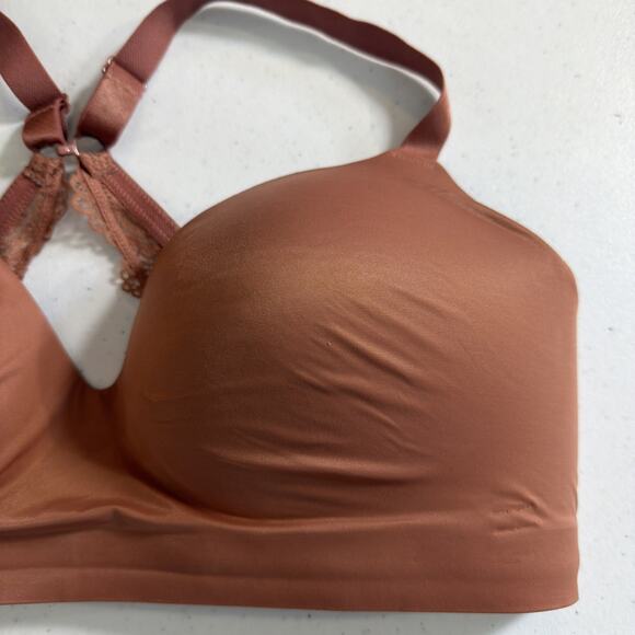 Soma 38 C Enbliss Luxe Plunge Bralette Bra rose wireless lace j hook 38C - Picture 2 of 11